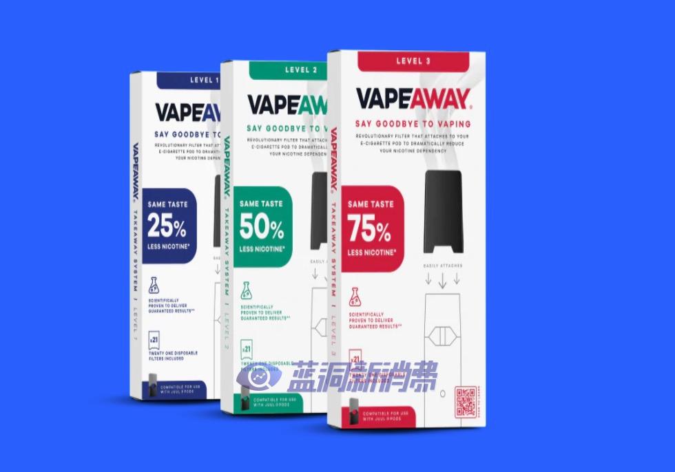 VapeAway过滤器推出首个专利产品帮助减少对电子烟依赖